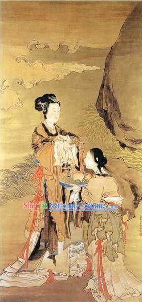 Chinese Film and Stage Performance and Photo Studio Traditional Painting Prop - Ancient People