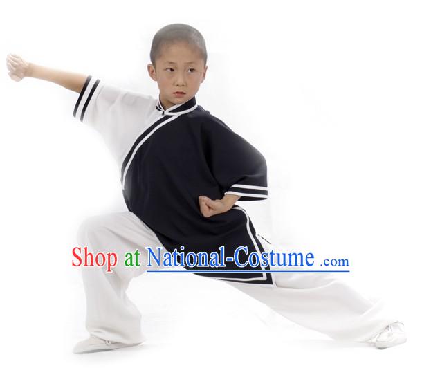 Chinese Professional Flax Martial Arts Tai Chi Uniform Complete Set for Children