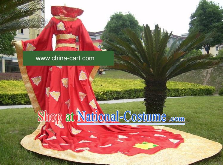 Supreme Chinese Stunning Made to Order Lucky Red Long Wedding Dress