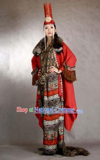 China Minority Traditional Clothing and Hat Complete Set