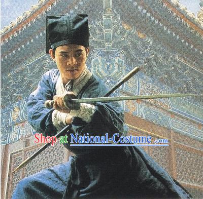 The Smiling Proud Wanderer Ling Huchong Chinese Ancient Swordsman Dress Complete Set