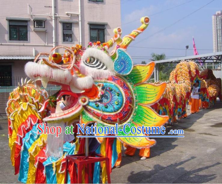 Large Chinese Classical Dragon Dance Equipments Complete Set for 20 People