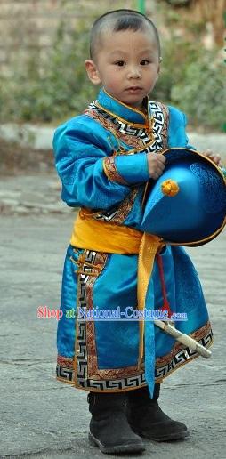 Chinese Children Mongolian Costumes Complete Set