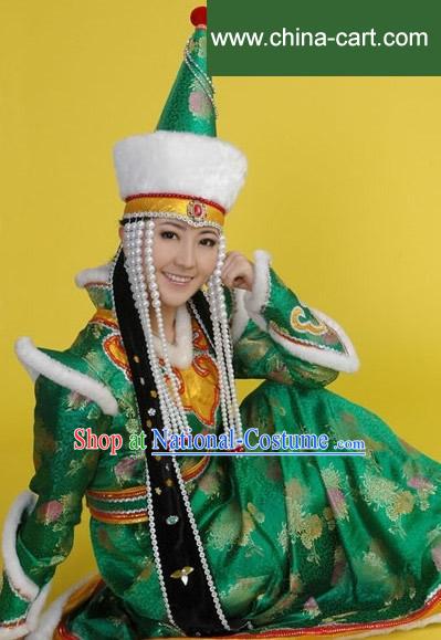 Supreme Chinese Minority Classical Red Clothing and Hat for Women