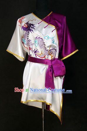 China Martial Arts Tai Chi Embroidered Dragon Uniform