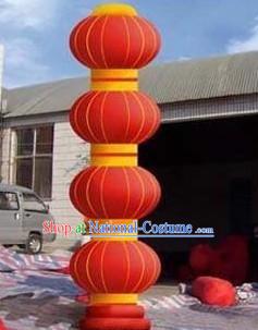 315 Inch Large Inflatable Four Lanterns Colume Set