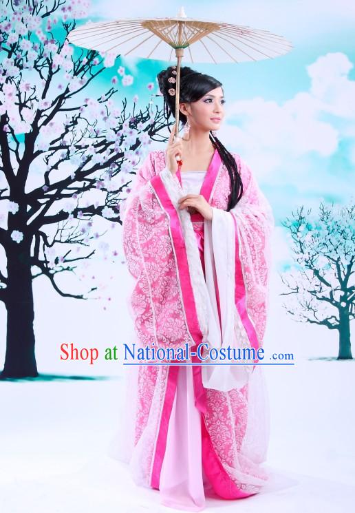 Eastern Zhou Dynasty Spring and Autumn Ancient Xi Shi Beauty Costumes and Hair Accessories Complete Set