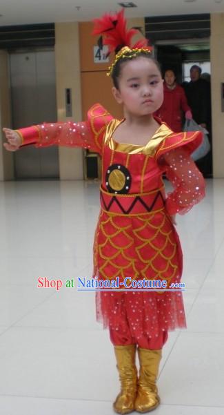 Chinese New Year Folk Dance Costume Set for Children