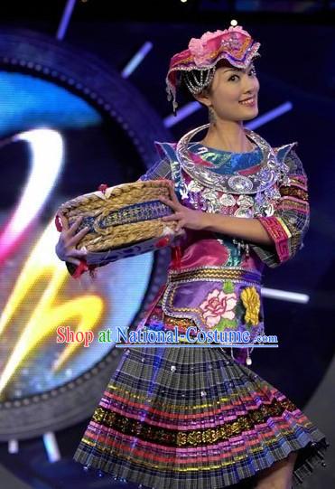 Chinese Melao Minority Costume and Set Complete Set