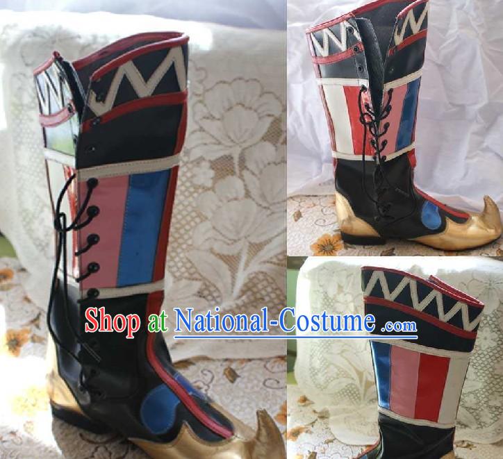 Chinese Ethnic Mongolian Boots for Women