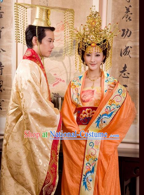 Supreme Chinese Emperor and Empress Clothing Complete Set for Men and Women