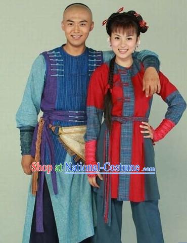 Ancient Chinese Swordsman Costumes 2 Complete Sets