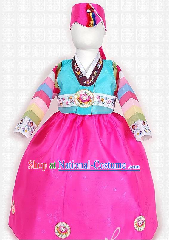 Traditional Korean Birthday Hanbok Set for Girls