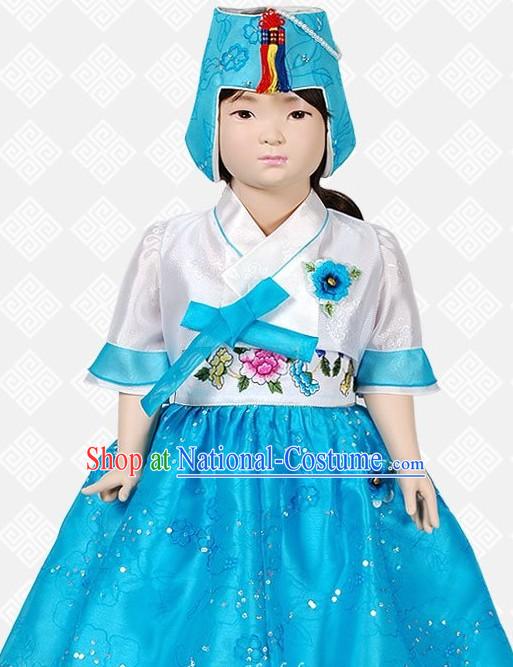 Traditional Korean Birthday Hanbok Set for Girls