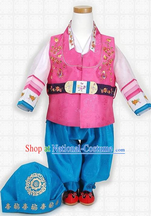 Traditional Korean Birthday Hanbok Set for Boys