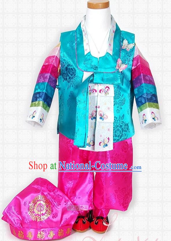 Traditional Korean Birthday Hanbok Set for Boys