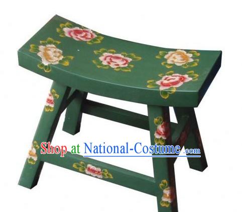 Chinese Tibetan Natural Wood Bar Chair