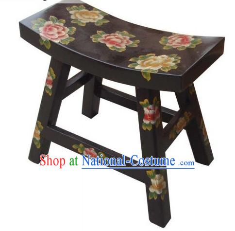 Chinese Tibetan Natural Wood Bar Chair