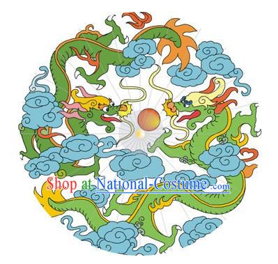 Chinese Wedding Dragon and Phoenix Umbrella