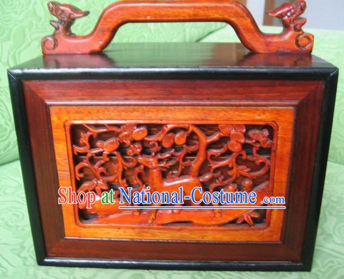 Chinese Classical Deer Mahjong Wooden Box