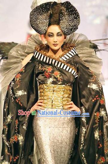 Chinese Classical Performance Costume and Wig Complete Set