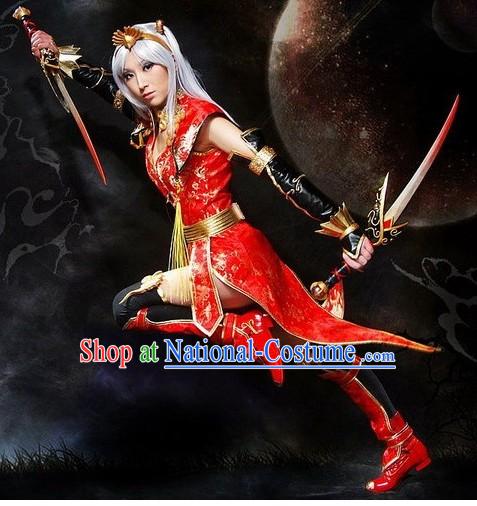 Ancient Chinese Swordsman Cosplay Costumes Set