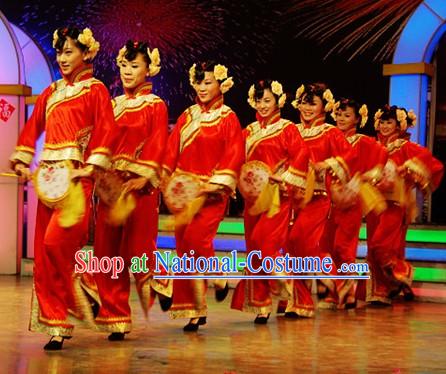 Chinese Yangge Dance Costume Set