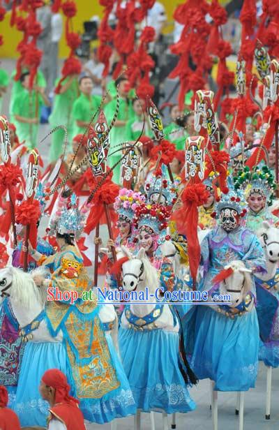 Chinese Stilt Gao Qiao Dance Costume Complete Set