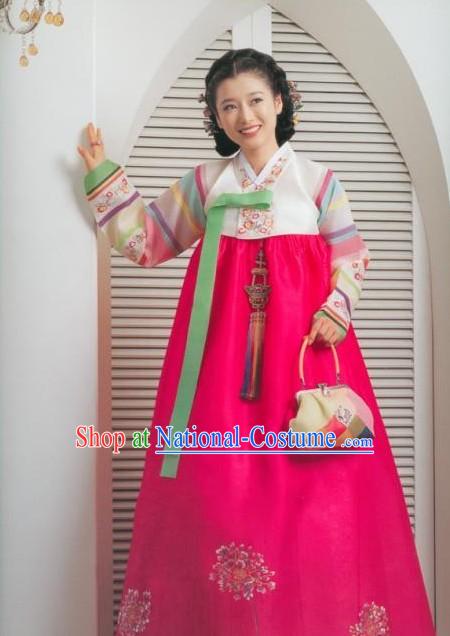 Traditional Korean Wedding Hanbok for Bride