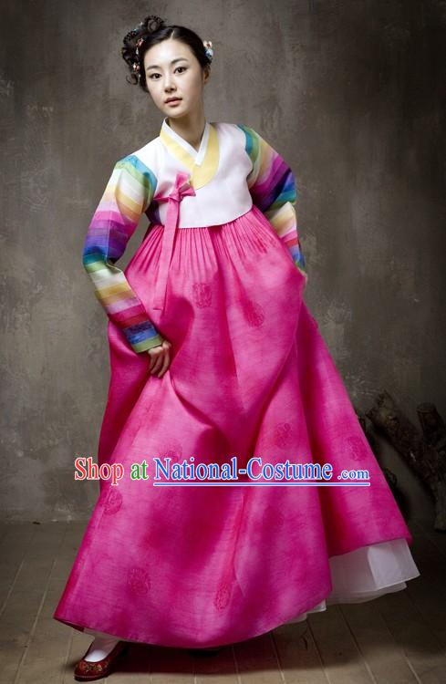 Supreme Korean Traditional Wedding Dress and Hanbok Complete Set for Women