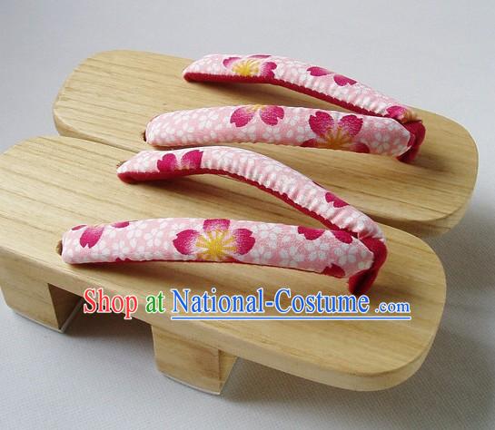 Traditional Japanese Kimono Geta Set for Women