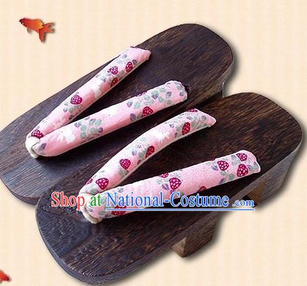 Traditional Japanese Kimono Female Geta Set for Children