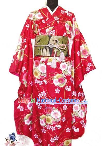 Traditional Japanese Female Kimono Complete Set