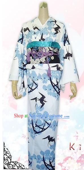 Traditional Japanese Princess Silk Kimono Set