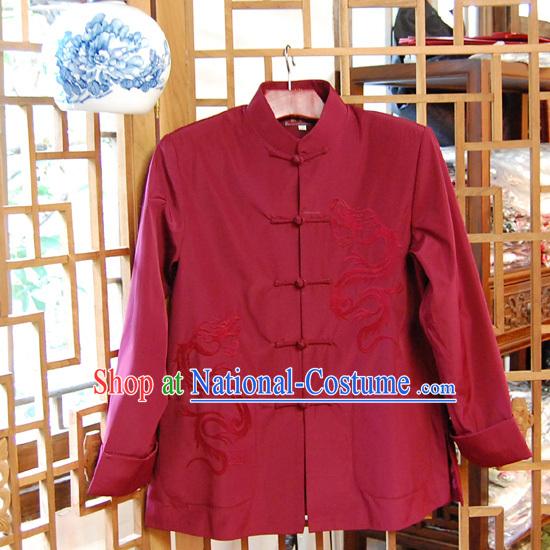 Chinese Classical Traditional Mandarin Blouse for Man-Dragon Times