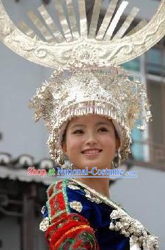 Miao Minority Silver Horn Hat _ Miao Hat