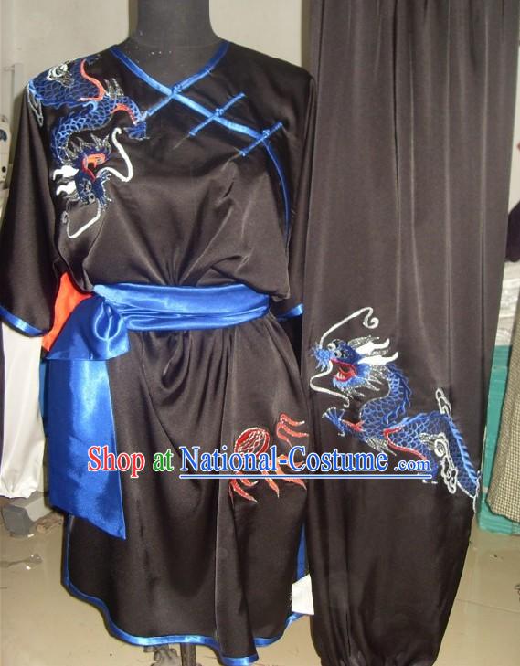 Top Silk Dragon Kung Fu Clothes Complete Set