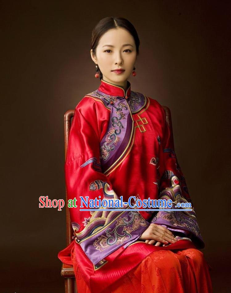 Chinese Silk Wedding Phoenix Dress Complete Set