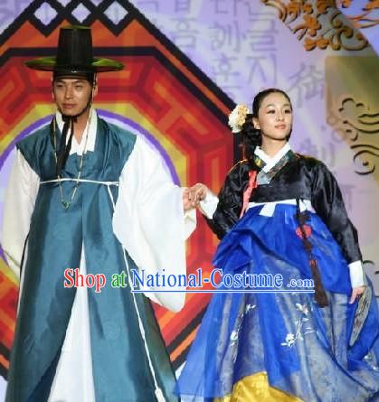 Korean Stage Performer s Costumes 2 Sets for Men and Women