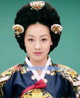 Ancient Korean Palace Lady Wig and Hair Accessories Set