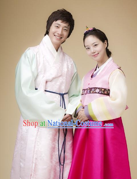 Korean Traditional Hanbok Dresses for Young Couple