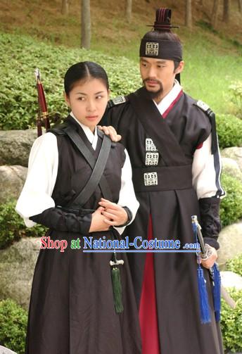 Ancient Korean Warrior Dress Bodyguard Costumes Set