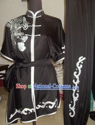 Professional Tai Chi Performance Silk Phoenix Costumes Complete Set