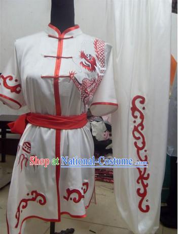 Top Competition and Performance Silk Kung Fu Dragon Uniform