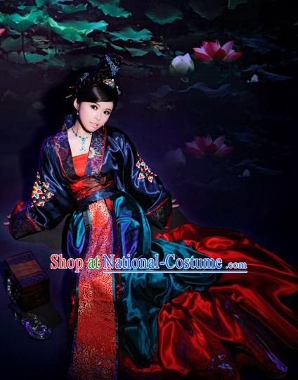 Chinese Stunning Empress Clothing and Hair Decoration Complete Set