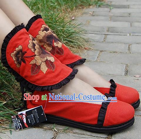 Hand Made Chinese Cloth Boots for Women