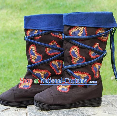 Chinese Embroidery Cloth Women Boots