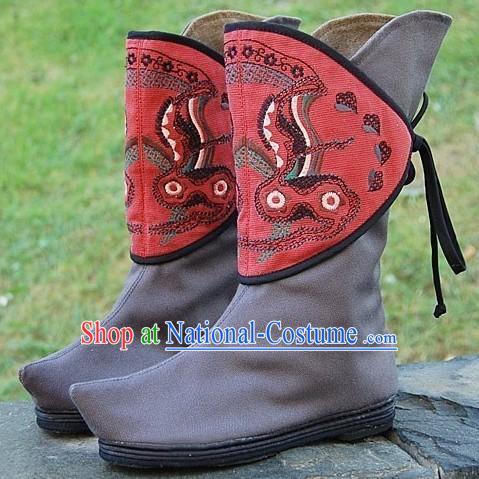 Traditional Chinese Ethnic Long Boots