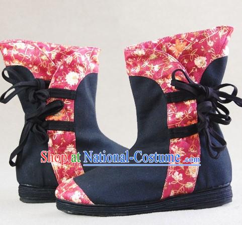 Hand Made Chinese Embroidery Long Boots