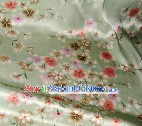 Oriental Cherry Flower Silk Fabric